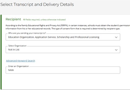 Recipient Details Recipient Details
